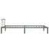 Estructura de cama de metal gris 100x200