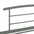 Estructura de cama de metal gris 100x200