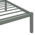 Estructura de cama de metal gris 100x200