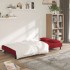 Sofá cama de 2 plazas con dos almohadas terciopelo rojo