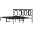 Estructura de cama con cabecero metal negro 135x190