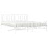 Estructura cama metal con cabecero y pie cama blanco 183x213