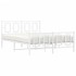 Estructura cama metal con cabecero y estribo blanco 135x190