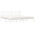 Estructura de cama de metal con cabecero blanco 193x203