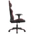 Silla gaming de masaje cuero sintético negro y rojo vino