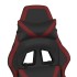 Silla gaming de masaje cuero sintético negro y rojo vino