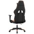 Silla gaming de masaje cuero sintético negro y