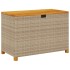 Caja de almacenaje jardín madera acacia ratán beige