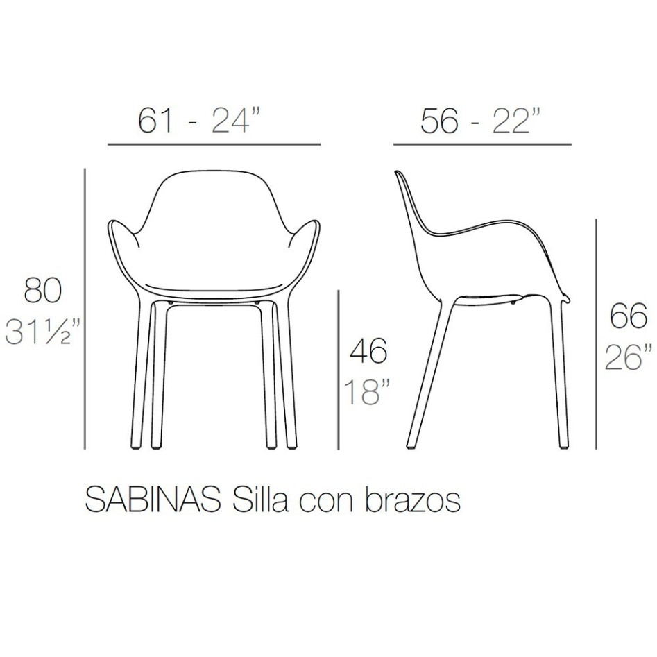 Sillón apilable, modelo Sabinas