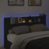 Cabecero de cama con LED negro 180x16,5x103,5