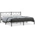 Estructura de cama con cabecero metal negro 193x203