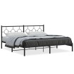 Estructura de cama con cabecero metal negro 193x203 cm