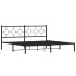 Estructura de cama con cabecero metal negro 193x203