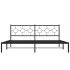 Estructura de cama con cabecero metal negro 193x203