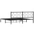 Estructura de cama con cabecero metal negro 193x203