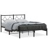 Estructura de cama con cabecero metal negro 140x190