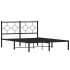 Estructura de cama con cabecero metal negro 140x190