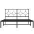 Estructura de cama con cabecero metal negro 140x190