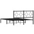 Estructura de cama con cabecero metal negro 140x190