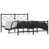 Estructura de cama cabecero y estribo metal negro 140x200