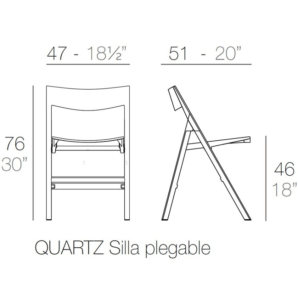 Silla plegable, modelo Quartz