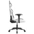 Silla gaming de masaje cuero sintético blanco y