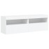 Mueble de pared de TV con luces LED 8 piezas