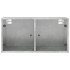 Mueble pared puertas vidrio 2 uds gris hormigón 68,5x37x35