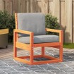 Silla de jardín madera maciza de pino marrón cera 57,5x63x76 cm