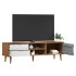 Mueble de TV MOLDE madera maciza de pino marrón 158x40x49