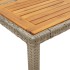 Mesa de jardín superficie madera acacia ratán gris