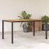 Mesa de jardín superficie madera acacia ratán negro