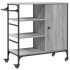 Carrito de cocina de madera gris Sonoma 87,5x38,5x84,5