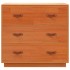 Aparador de madera maciza de pino marrón cera 80x40x75