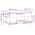 Mesa de centro madera ingeniería metal roble humo 100x55x50