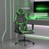 Silla gaming cuero sintético negro y