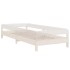 Cama apilable de madera pino maciza blanco 90x190