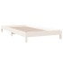 Cama apilable de madera pino maciza blanco 90x190