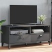 Mueble de TV VIKEN madera maciza de pino gris antracita