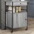 Carrito de cocina madera ingeniería gris Sonoma 56x43x89,5