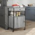 Carrito de cocina madera ingeniería gris Sonoma 56x43x89,5