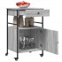 Carrito de cocina madera ingeniería gris Sonoma 56x43x89,5