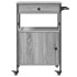 Carrito de cocina madera ingeniería gris Sonoma 56x43x89,5