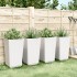 Jardineras 4 unidades PP blanco 32,5x32,5x57