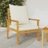 Sillón de jardín con cojines 2 uds madera maciza