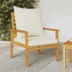 Sillón de jardín con cojines 2 uds madera maciza acacia