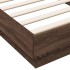 Estructura de cama madera de ingeniería roble marrón 90x200