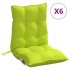 Cojines para silla respaldo bajo 6 uds tela Oxford verde