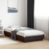 Estructura de cama con luces LED negro 75x190