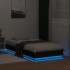 Estructura de cama con luces LED negro 75x190